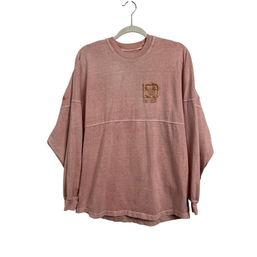 Walt DisneyWorld Spirit Jersey Rose Gold Long Sleeve Shirt Tee Women's Small